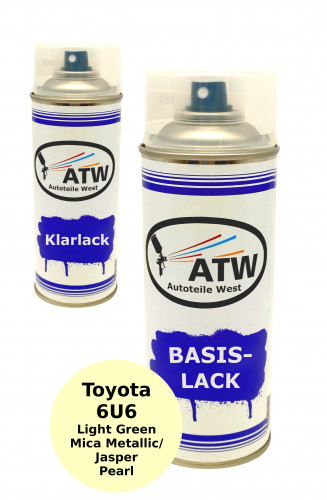 Autolack für Toyota 6U6 Light Green Mica Metallic / Jasper Pearl+400ml Klarlack Set